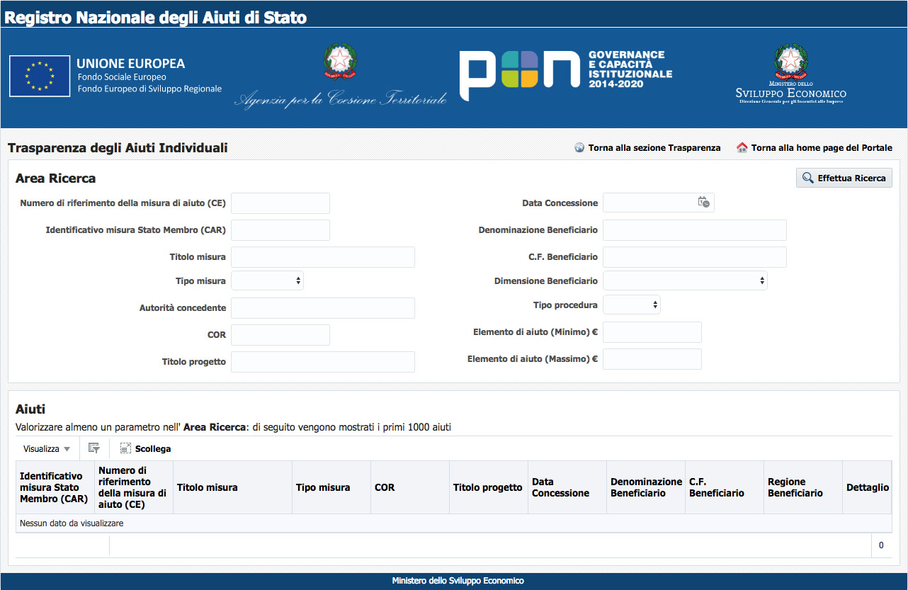 Registro Nazionale degli Aiuti di Stato